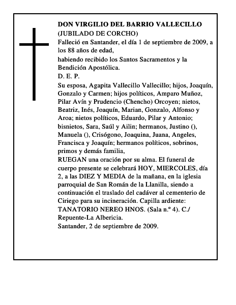 DON VIRGILIO DEL BARRIO VALLECILLO