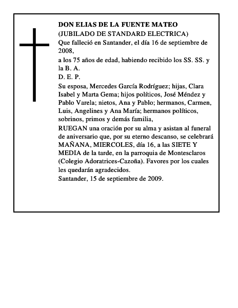 DON ELIAS DE LA FUENTE MATEO