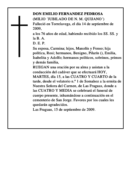 DON EMILIO FERNANDEZ PEDROSA