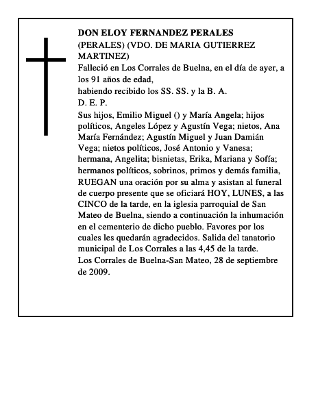 DON ELOY FERNANDEZ PERALES