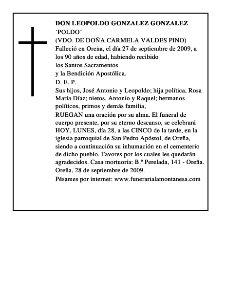 DON LEOPOLDO GONZALEZ GONZALEZ