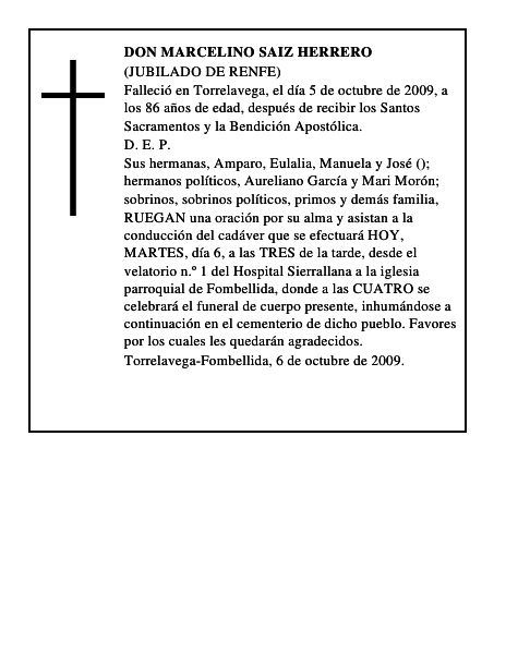 DON MARCELINO SAIZ HERRERO