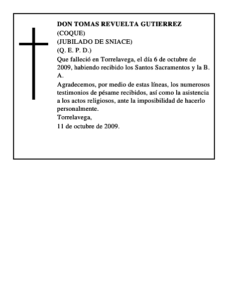 DON TOMAS REVUELTA GUTIERREZ