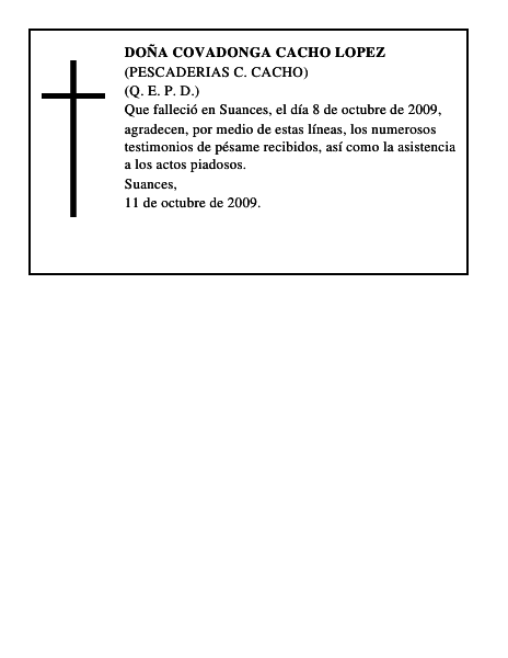 DOÑA COVADONGA CACHO LOPEZ