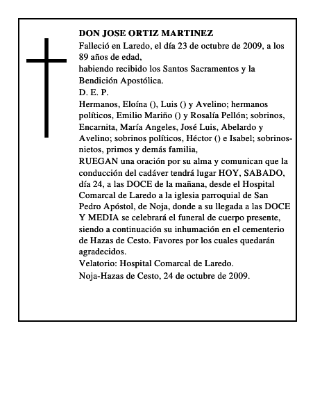 DON JOSE ORTIZ MARTINEZ