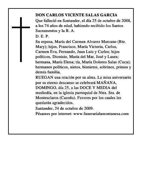 DON CARLOS VICENTE SALAS GARCIA