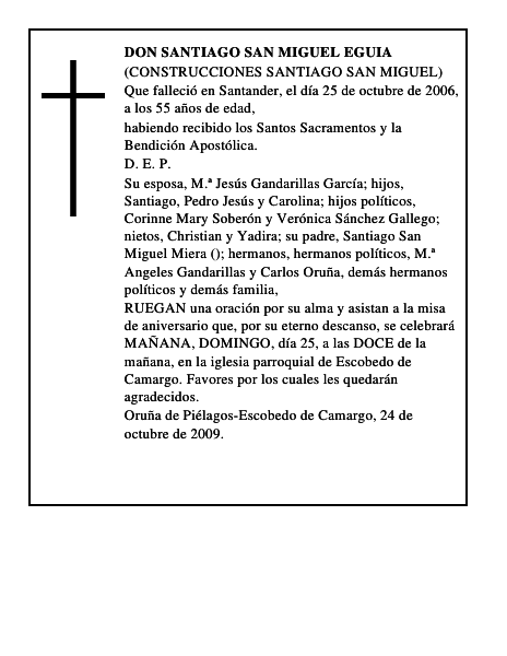 DON SANTIAGO SAN MIGUEL EGUIA