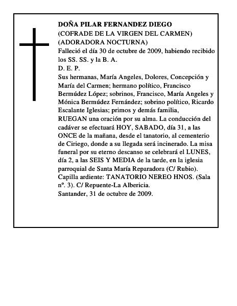 DOÑA PILAR FERNANDEZ DIEGO