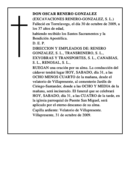 DON OSCAR RENERO GONZALEZ