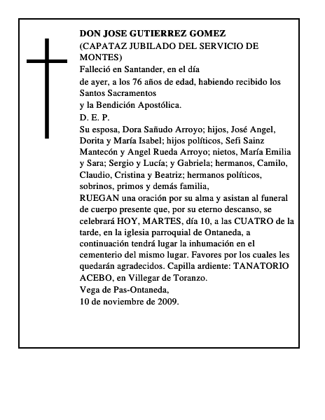 DON JOSE GUTIERREZ GOMEZ