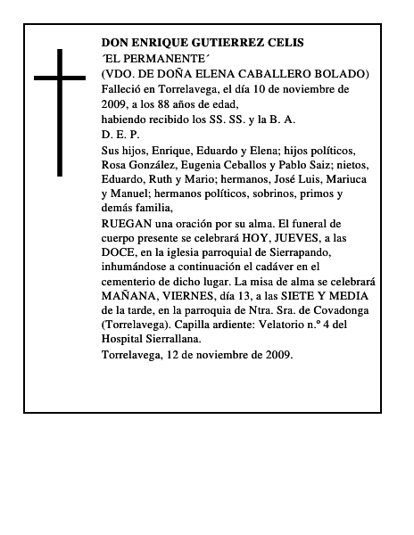 DON ENRIQUE GUTIERREZ CELIS