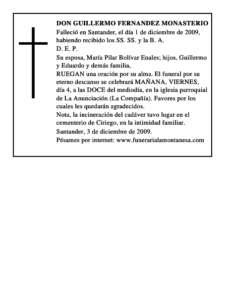 DON GUILLERMO FERNANDEZ MONASTERIO