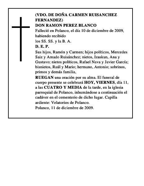 DON RAMON PEREZ BLANCO