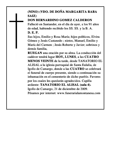 DON BERNARDINO GOMEZ CALDERON