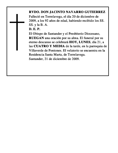 RVDO. DON JACINTO NAVARRO GUTIERREZ