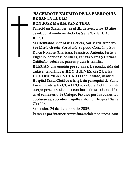 DON JOSE MARIA SANZ TENA