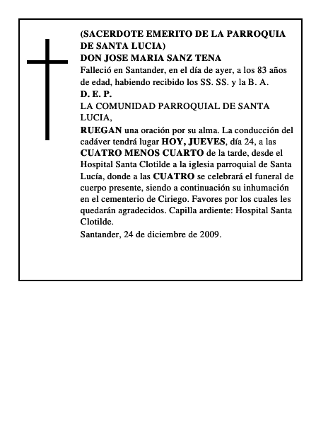 DON JOSE MARIA SANZ TENA