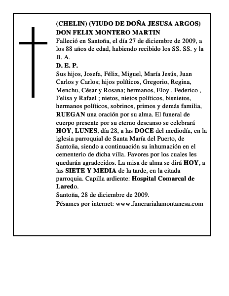 DON FELIX MONTERO MARTIN