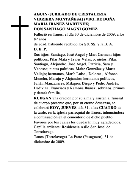 DON SANTIAGO MAGNI GOMEZ