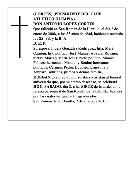 DON ANTONIO LOPEZ CORTES