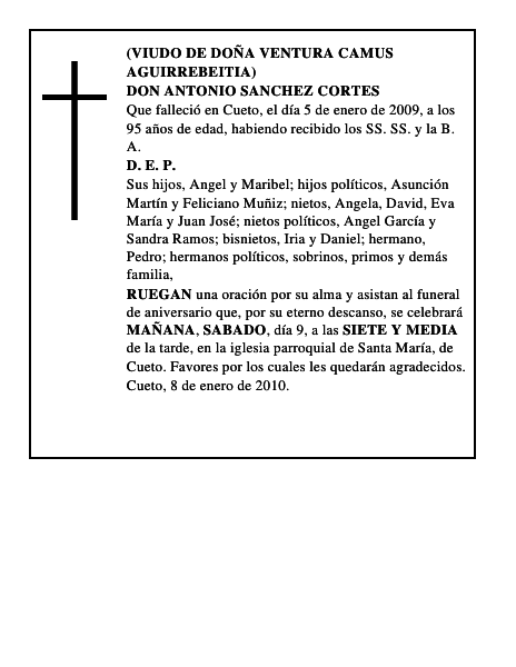 DON ANTONIO SANCHEZ CORTES