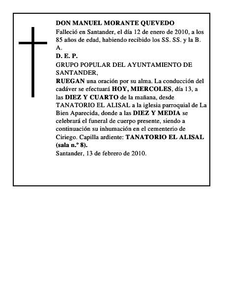 DON MANUEL MORANTE QUEVEDO
