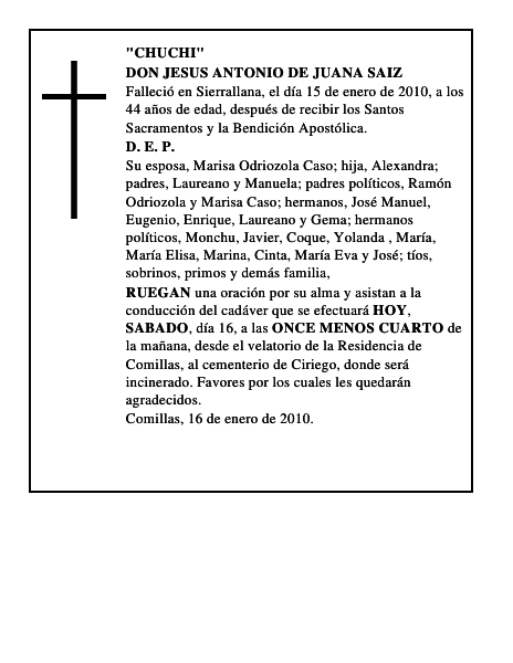 DON JESUS ANTONIO DE JUANA SAIZ