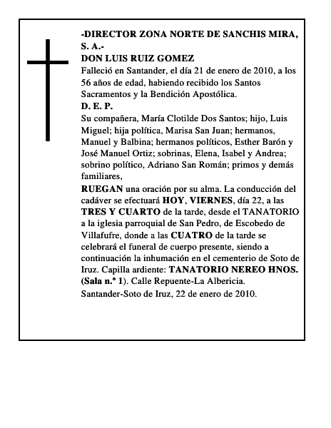 DON LUIS RUIZ GOMEZ