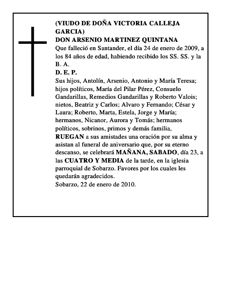 DON ARSENIO MARTINEZ QUINTANA