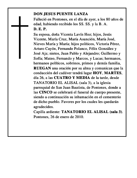 DON JESUS PUENTE LANZA