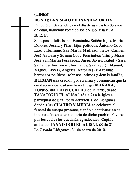 DON ESTANISLAO FERNANDEZ ORTIZ