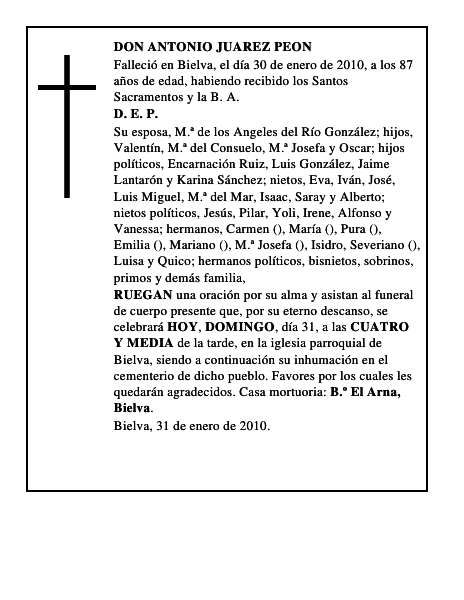 DON ANTONIO JUAREZ PEON