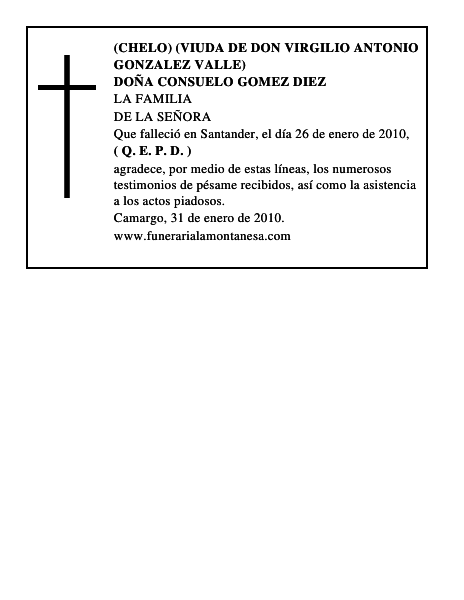 DOÑA CONSUELO GOMEZ DIEZ