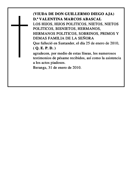 D.ª VALENTINA MARCOS ABASCAL