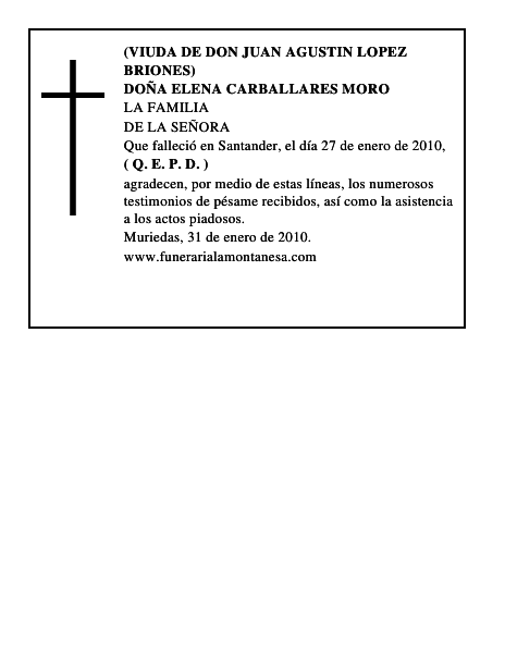 DOÑA ELENA CARBALLARES MORO