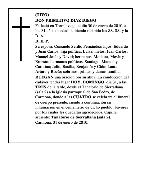 DON PRIMITIVO DIAZ DIEGO