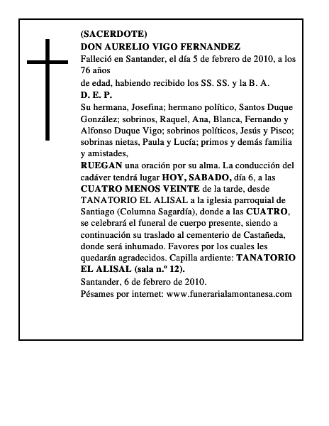 DON AURELIO VIGO FERNANDEZ