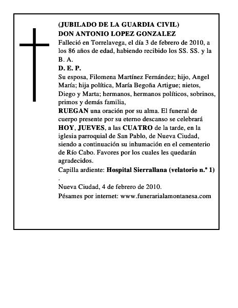 DON ANTONIO LOPEZ GONZALEZ