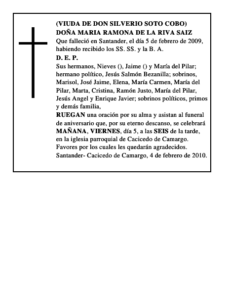 DOÑA CONCEPCION DIAZ FERNANDEZ