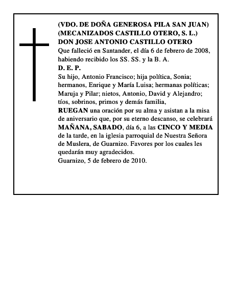 DON JOSE ANTONIO CASTILLO OTERO