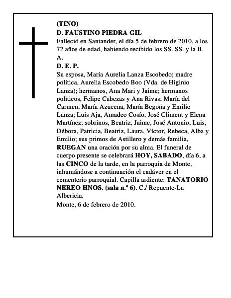 D. FAUSTINO PIEDRA GIL