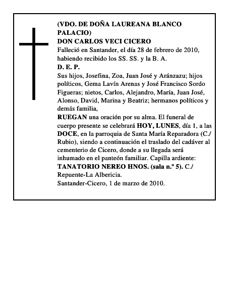 DON CARLOS VECI CICERO