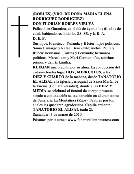 DON FLORIAN ROBLES VIELVA