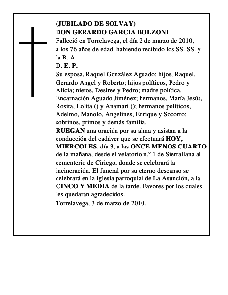 DON GERARDO GARCIA BOLZONI