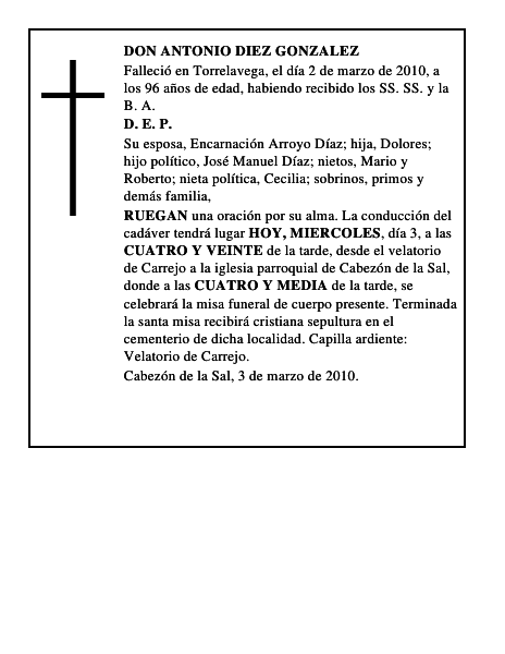 DON ANTONIO DIEZ GONZALEZ