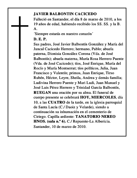 JAVIER BALBONTIN CACICEDO