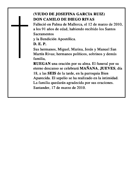 DON CAMILO DE DIEGO RIVAS