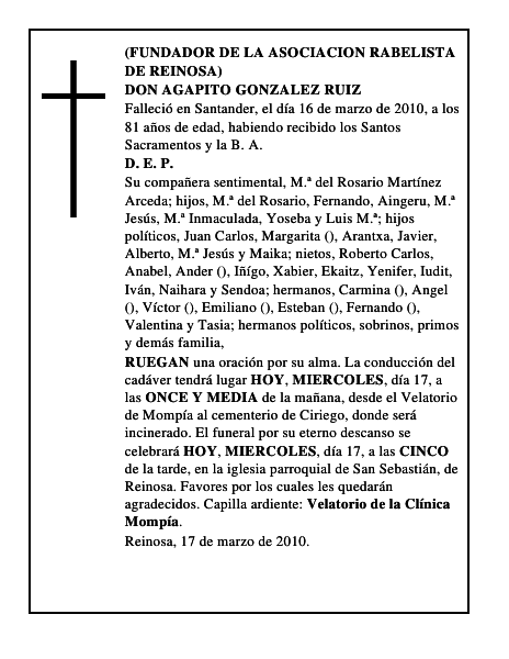 DON AGAPITO GONZALEZ RUIZ