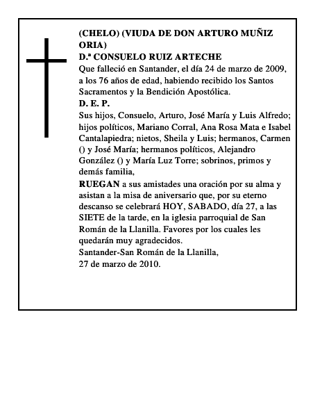 D.ª CONSUELO RUIZ ARTECHE