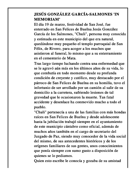 Jesús González García-Salmones 'In Memoriam'